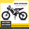 Super73 20 inches fat tires 48V 1500W lithium battery electric city bicycle snow beach e-bike for adult