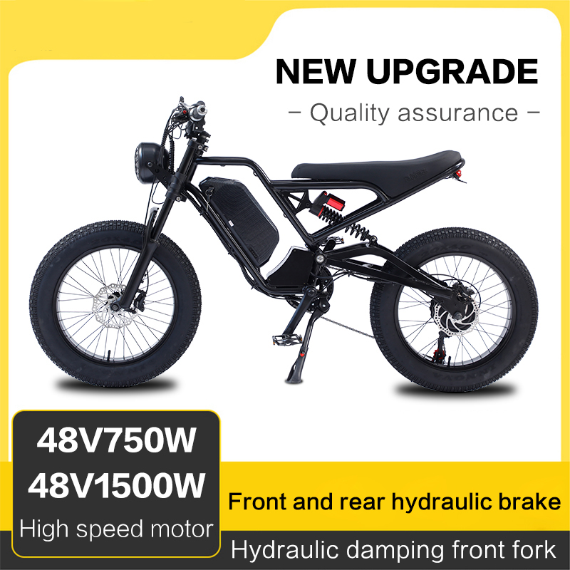 Factory 20 inches fat tires 48V 1500W powerful electric city bicycle hydraulic disc brake snow beach e-bike in ready stock